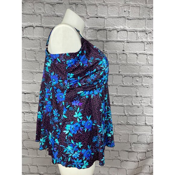 Swimsuits For All Womens Plus Size 30 Wireless Tankini Swim Top - Picture 3 of 7